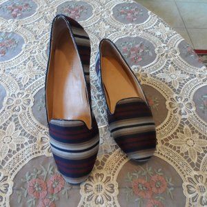 J.Crew Red Navy Stripe Cora Loafers Size 6 1/2M
